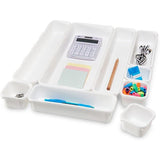 MadeSmart Interlocking 9 Piece Large Bin Pack Multi Purpose Storage White