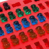 53 Cavity Silicone Gummy Bear Mold Candy Chocolate Jelly Ice Moulds - Blue Tray
