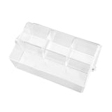 1PK Boxsweden 24cm Crystal 4-Compartment Organiser Caddy w/ Folding Handle Clear