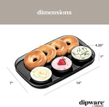 MadeSmart Dipware Large Serving Tray with 3 Bowls 39.4x25.4cm Carbon Black