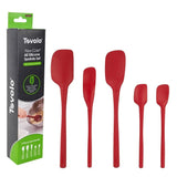5 Piece Set Silicone Spatula Spoon Spoonula Tovolo Flex Core - Red Cayenne