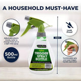 2PCE Spray Bottle 500ml Adjustable Trigger Heavy Duty Reusable Garden Greens