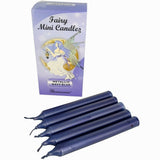 Fairy Mini Candles Metallic Navy Blue Lacquered Protection Rituals - Pack of 20