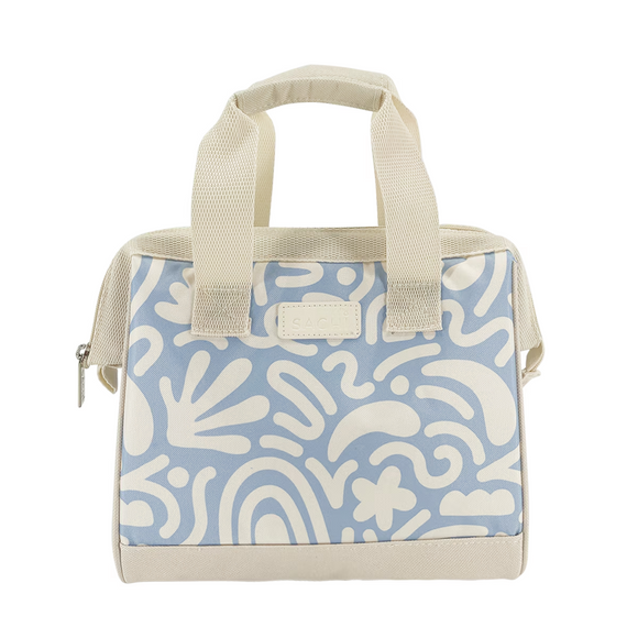 Sachi Insulated Lunch BagTote Storage School Work Recess Style 34 Blue Squiggles