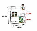 D.line Metalware 3 Tier Spice Rack - BLACK