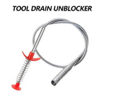 Flexible Spring Pick Up Tool Drain Unblocker Stick Snake Cleaner Hair Remover