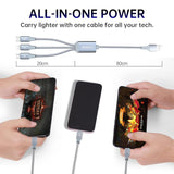 3 in 1 Multi Charging Cable, 3.3Ft/1M Universal USB C Cable Fast Charging Cord
