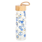 All Seeing Eye Reusable Glass Water Bottle Eye Design Talisman Protection 500ml