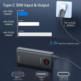 30000mAh Power Bank 30W USB C Portable Charger Fast Charge Battery Pack