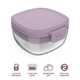 Bentgo All-In-One Glass Salad Container To Go Dressing Lunch Box Set Lavender