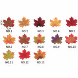 50 Pcs Artificial Fall Silk Leaves Wedding Autumn Maple Leaf Party Decor