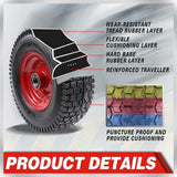 13" Wheelbarrow Trolley Wheel 5.00-6 Pneumatic Tyre 25.4mm Bore Tire Steel Rim