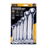 6PCE Spanner Set Heavy Duty Rust Proof 8-19mm Handy Hardware Varied Sizes Comb