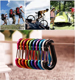 8x Small Keychain Keyring Clips Mini Carabiner Micro Tiny Aluminum Hook Assorted