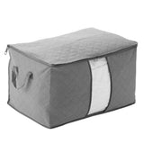 4X Large Clothes Quilt Blanket Storage Bag Fabric Home Organizer Zipper Box Bags - 4X Grey