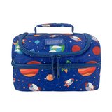 Sachi Insulated Double Decker Lunch Bag Tote Storage  Style 235 - Outer Space
