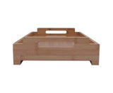 Bamboo Wooden Serving Tray Tea Coffee Lap Tray Table+Drawer Breakfast Food Table
