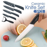5pc Ceramic Knife Set with Peeler – Precision and Durability for Your Kitchen
