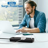Power Strip with 8 AC Outlets and 4 USB Charging Ports 2400W/10A 525 Joules