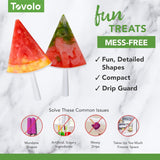 Tovolo Stackable Ice Pop Mould Block Iceblock Popsicle Set 4 - Watermelon