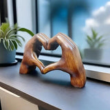 Love Heart Hand Figurine Heart-shaped Gesture Resin Statue Decoration Ornament
