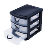 2 pieces 3 Layers Drawer Plastic Desktop Cabinet Storage Organiser Stationery