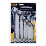 6PCE Spanner Set Heavy Duty Rust Proof 8-19mm Handy Hardware Varied Sizes Comb