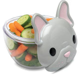 1PK Melii Animal Luxe Snack Container 232ml- Bulldog