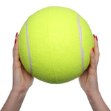 1x Inflatable Tennis Balls Jumbo Outdoor Indoor Sports PlayBall Toy 21cm -Yellow