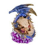 Dragon on Egg with Crystal Polyresin Yoga Meditation