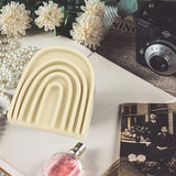 1Pc Rainbow 3D Bridge Shape Muffin Silicone Candle Mold DIY Gypsum Soap Mould