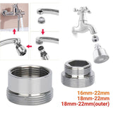 1x Tap Aerator Connector Kitchen Water Saving Thread Faucet Adaptor 18-22mm