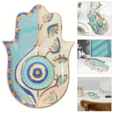 Hamsa Trinket Dish Ring Dish Ceramic Evil Eye Trinket Plate Jewelry Holder Gift