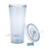 Oasis Smoothie Tumbler w/ Straw Double Wall Drink Cup BPA Free 520ml - Blueberry