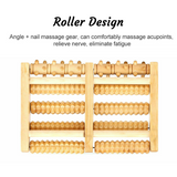 LARGE Wooden Foot Pain Massager 5 Roller Care Reflexology Relax Stress Relief