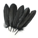 50pcs Goose Feathers 15-20cm DIY Craft Dream Catcher Wedding Party Decor Black
