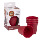 Silicone Dariole Moulds 120ml Set of 4 Daily Bake Red Kitchen Baking Mould