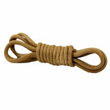 Cotton Round 2.5mm Waxed Shoelaces Unisex Leather Shoes Boots - 100cm Khaki