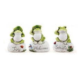 3pc Frog Statue Garden Plant Pot Ornament Sculpture Lawn Yard Decoration
