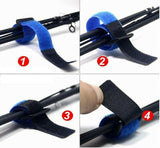 12x Fishing Rod Tie Strap Tackle Wrap Band Pole Holder Fastener Fish Accessory