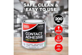 2pk Adhesive Glue Contact Weatherproof Strong Flexible Handy Hardware 200ml