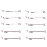 10pcs Appetizer Dessert Forks Stainless Steel Mini Salad Fruit Cake Cocktail