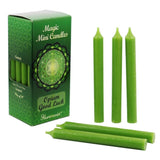 Pack of 20 Mini Candle Magic Wicca Candles Rituals - Opium Good Luck Green