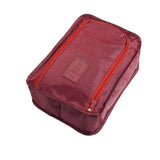 Travel Environmental Waterproof Shoe Pouch Portable Storage Bag - Wine Red