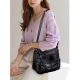 Cross-Body Bag Women Shoulder Over Bags Handbags Soft leather-Black
