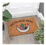 Coir Doormat Recharge Here Mat Floor Carpet Rug Home Decoration