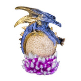 Dragon on Egg with Crystal Polyresin Yoga Meditation