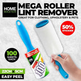 2PK Home Master Lint Roller Remover 100 Sheets Each Easy Peel Pets Clothes