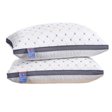 2Pk Hotel Quality Pillows Checked Ultra Soft Home Bed Pillow Luxury Breathable