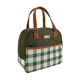 Lunch Bag Tote Insulated Cali Lunch Storage Container Olive Green Gingham